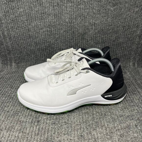 PUMA Phantom Cat Nitro Golf Shoes White Black‎ Fluro Mens Size 9.5 main image 5